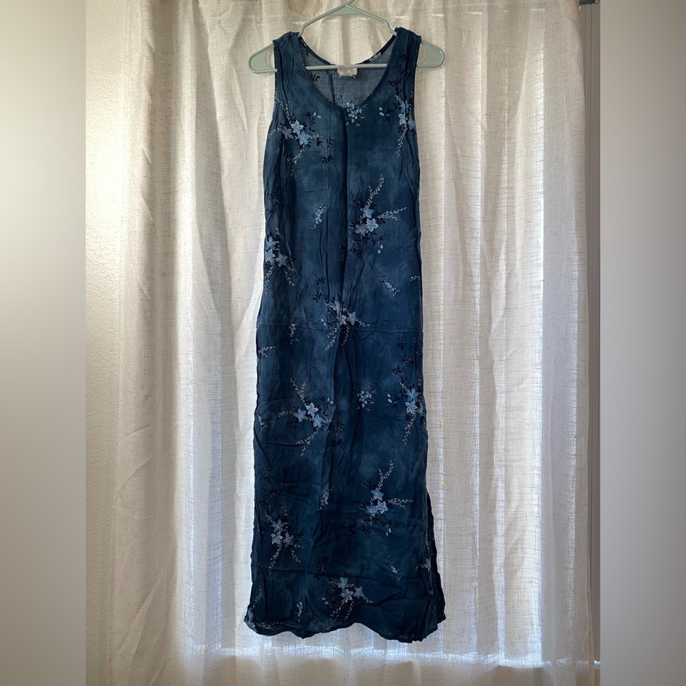 Vintage Navy Floral Slip Dress